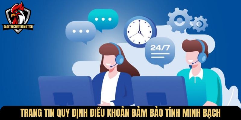 Trang tin quy định điều khoản đảm bảo tính minh bạch